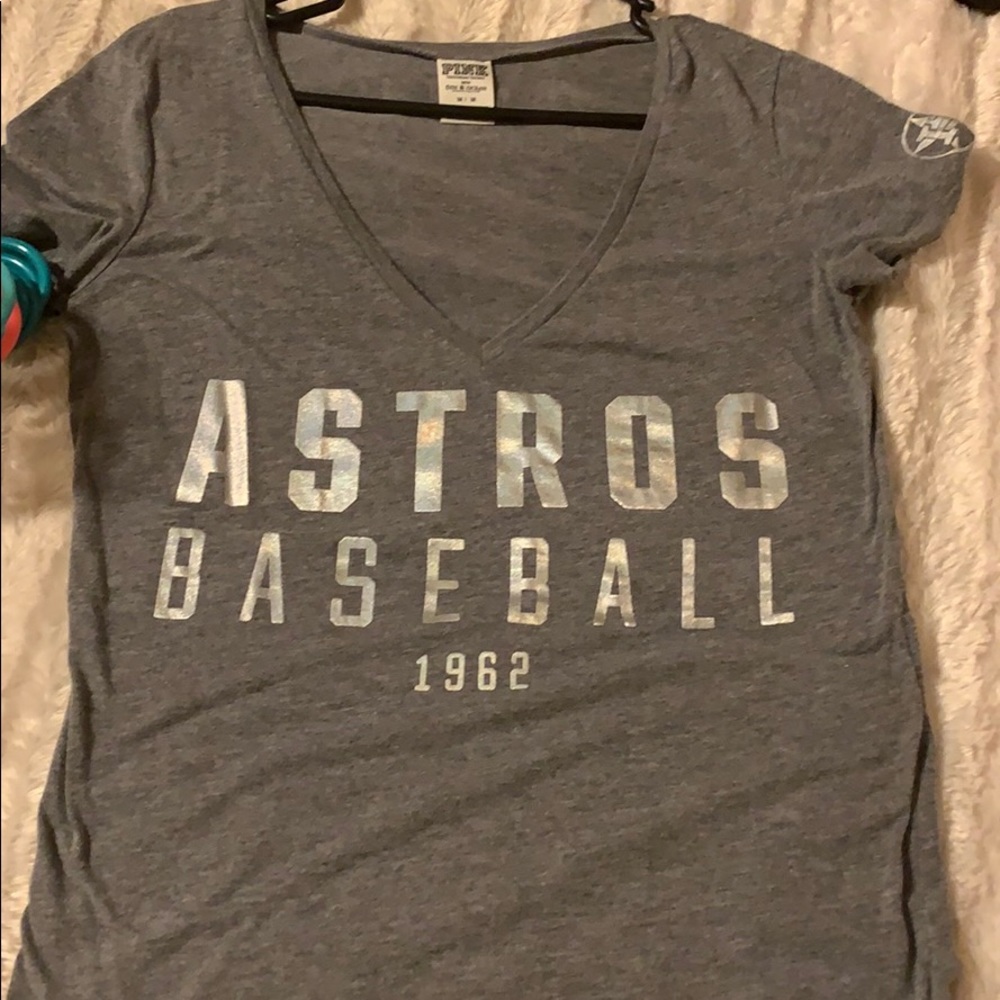 Victoria’s secret pink astros baseball vneck